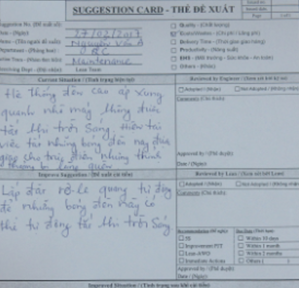 Suggestion Card