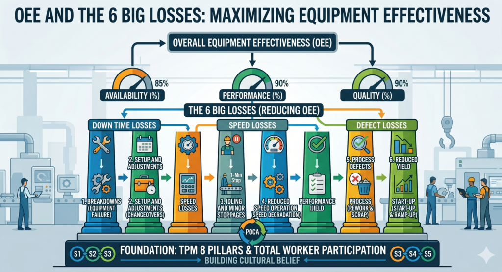 OEE and the 6 Big Losses Total Productive Maintenance