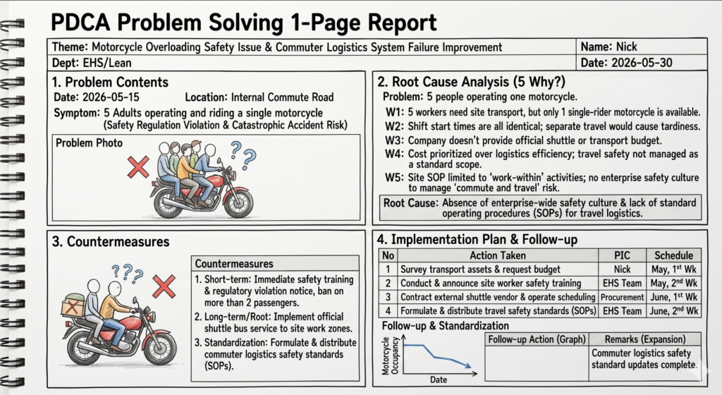 PDCA 1 Page Report