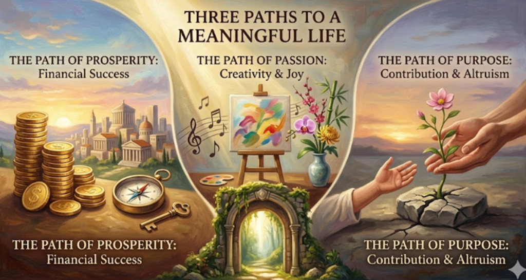 the most beautiful life is one where these three paths cross in perfect harmony.
